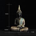 thumbnail image 1 of Estatua de Buda sentado para meditación, Fengshui, dormitorio, sa de estar, de noche, , escritorio, escultura de resina, coche, Baoblaze Estatua de Buda tailandés, 1 of 7