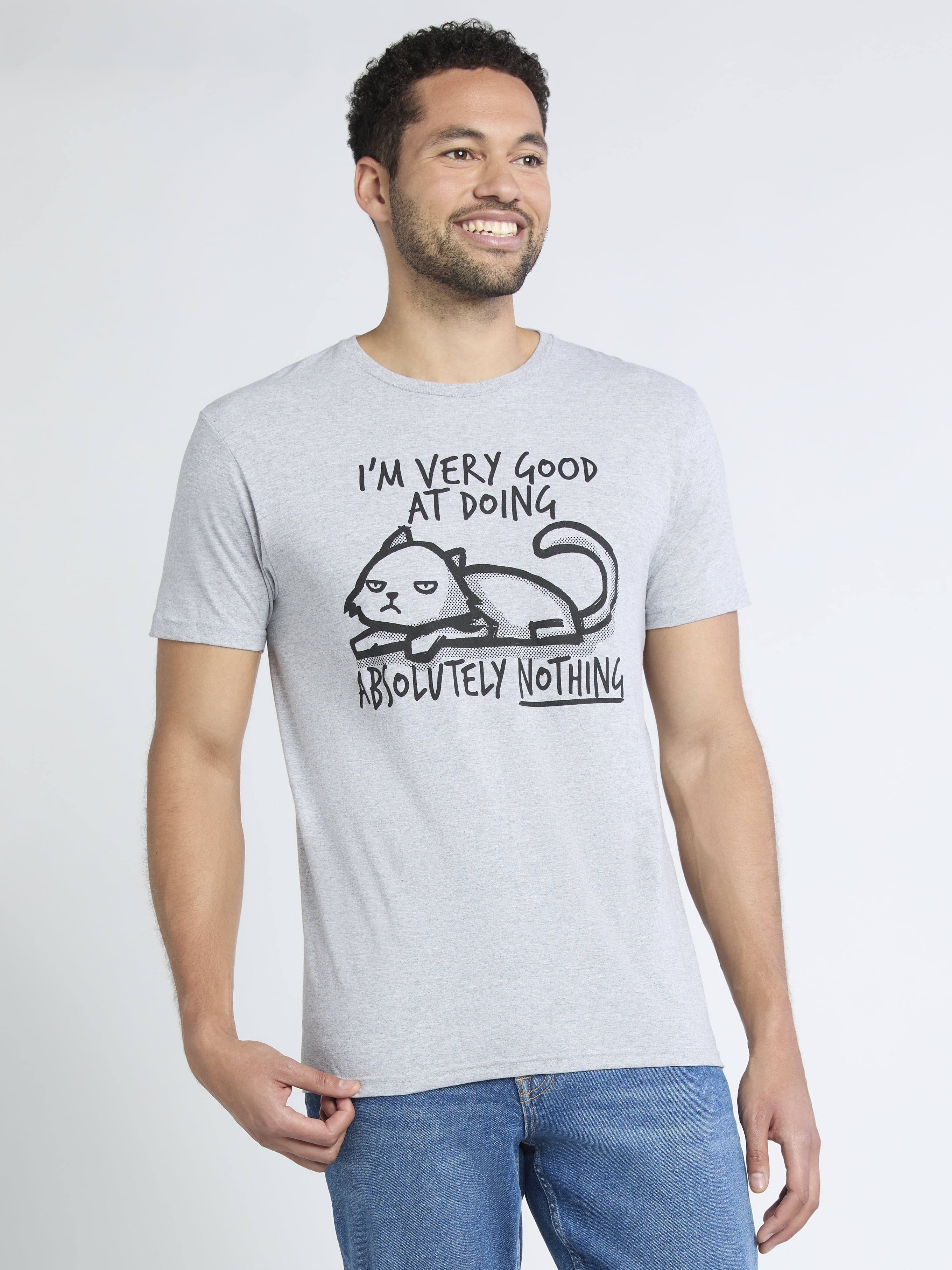 Absolutely Nothing Men's and Big Men's Graphic Tee Shirts, 2-Pack, Sizes S-3XL