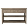 thumbnail image 2 of 47.2" Vintage Console Table - Wash Gray MDF, 4 Drawers & Open Shelf, 200lb Capacity, American Country Style for Entryway, Living Room, Bedroom, 2 of 11