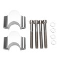 thumbnail image 1 of Abrazadera de montaje elevador de manillar de aluminio de 7/8 pulgadas, adaptador de altura de 28MM para motocicleta ATV (plateado), 1 of 8