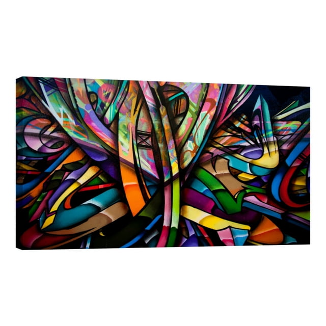 Cuadro Decorativo Abstracto Graffitti De Colores Canvas Revolution Cuadro 120 x 60 cm