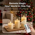 thumbnail image 2 of AOLIGO Flameless Candles Set of 3, Flickering LED Pillar Candles with Remote Timer for Home Wedding Holiday Decor, 2 of 9