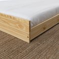 thumbnail image 2 of Desert Fields Baneberry Simple Solid Wood Natural Trundle Bed, Natural, 2 of 5