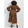 thumbnail image 2 of Avenue Women's Plus Size Indi  Sleeve Shirred Dress, 2 of 2
