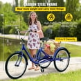 thumbnail image 3 of Triciclo VEVOR para adultos, ruedas de 24 pulgadas, triciclo para adultos, 1 velocidad, 3 ruedas, bicicletas para adultos, bicicleta de tres ruedas para adultos, triciclo para adultos,, 3 of 9