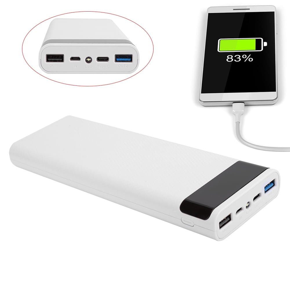Power Bank Kit DIY Power Bank Accessory Power Bank Shell DIY Power Bank Shell, Power Bank Case Battery Box Shell, for Mobile Power DIY white