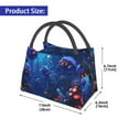 thumbnail image 2 of Fotbe Deep Sea Glowing Fishes Bolsa Térmica Portátil con Estampado, Bolsa de Entrega de Alimentos Aislada, Bolsa Reutilizable de Gran Capacidad para Comidas y Supermercado, 2 of 6