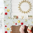 thumbnail image 3 of Christmas Door Hanging Decorations, Rattan Christmas Tree Decorations, Flexible Electroplated Pine Needle Wreath, White PVC Material, 270cm Length, Elegant Ruffle Style, Festive Holiday Decor, 3 of 6