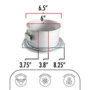 Fat Daddios PSF-63 Anodized Aluminum Springform Pan, 6 x 3 Inch, Silver