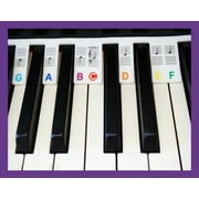 PLUM ROSE Removable Piano Keyboard Note Labels 88-Keys