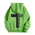 thumbnail image 4 of Men's Blend Solid Color Hooded Sweater with Coconut Print Design Long Sleeve Casual Pullover for Everyday Wear, 4 of 6