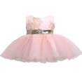 thumbnail image 3 of Robe de Cérémonie pour Tout-Petites Filles, Paillettes, Nœud, Dos Nu, Princesse, Robes de Fête, 3 of 3