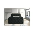 thumbnail image 3 of Acme Kana Queen Bed w/LED, Fireplace & TV Cabinet Black Upholstery Velvet, 3 of 9