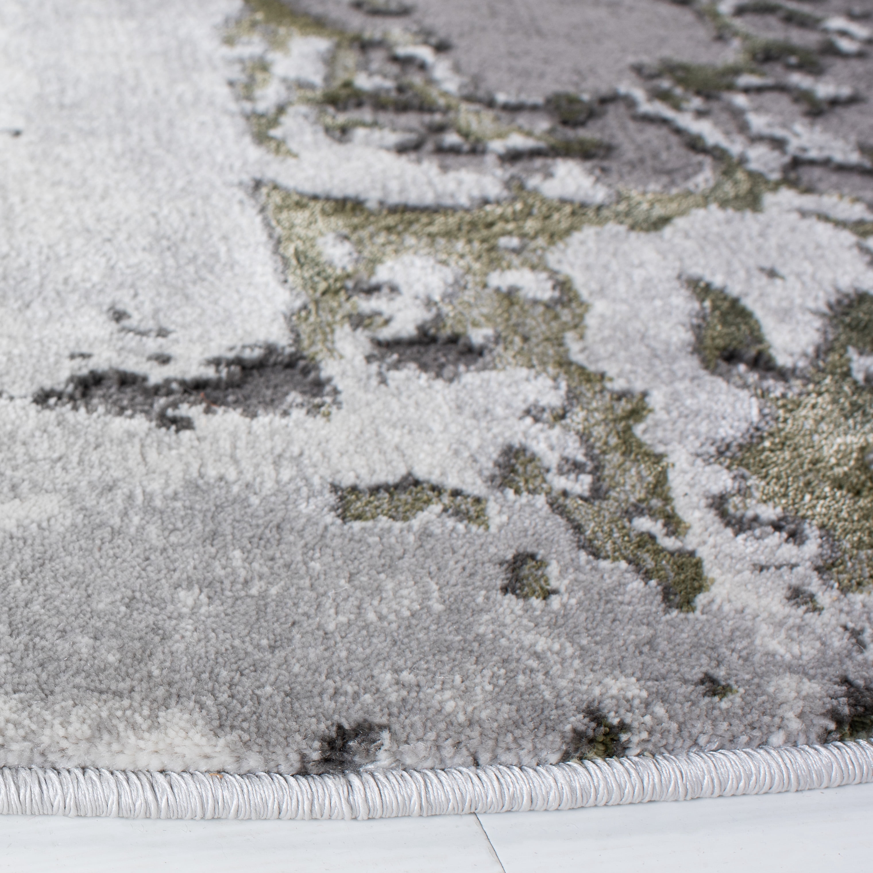 SAFAVIEH Craft Constantine Abstract Area Rug, Grey/Green, 6'7" x 6'7" Round