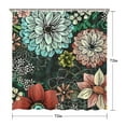 thumbnail image 5 of Waterproof Beautiful Colorful Floral Shower Curtain 72x72 Inch Boho Style Polyester Unique Shower Curtain for Bathroom Hotel Home Decor with 12 Plastic Hooks, 5 of 5
