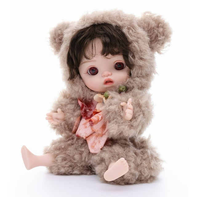 Muñeca Reborn, Cloveray, Coco the Bear, 25 cm, vinilo completo