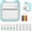 Blue, variant on Mini Printer, Portable Thermal Sticker Printer, Inkless Pocket Printer Compatible with iOS & Android, Portable Receipt Printer for Photo Journal Notes Memo with 10 Rolls Paper & 5 Color Pens