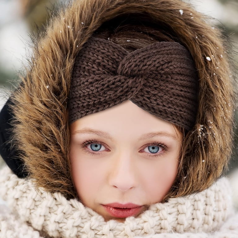 4 Pieces Chunky Knit Headbands Braided Winter Headbands Ear  display picture 1