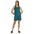 thumbnail image 5 of Bimba Solid 2 Pcs Nightwear Set For Women Sleeveless Shirt & Short Sleepwear, 5 of 6