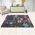 thumbnail image 2 of Dreamtimes Sping Summer Floral Area Rug 72x48in Colorful Flowers Plants Non-Slip Floor Carpet Comfort Floor Mats Decor for Indoor Living Dining Room and Bedroom Area, 2 of 7