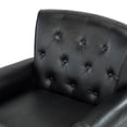 thumbnail image 4 of Tina's Home Mid-Century Accent Armchair Wingback Set of 2 with Wooden Tapered Legs & Upholstered Cushion for Home Living Room, Black, 4 of 8