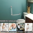thumbnail image 7 of L-Shaped Angled Grab Bar 16x16 Inch Chrome Anti-slip Knurled Shower Handle Wall Mount, Stainless Steel Shower Bars Safety for Seniors Injured Balance Support, Handicap Grab Bars for Bathtubs, 7 of 7