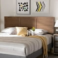 thumbnail image 6 of Baxton Studio Seren Mid-Century Modern Walnut Brown Finished Wood King Size Headboard, 6 of 14