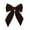 Brown, variant on 7.5 Inch Velvet Edge Stitched Hair Bow with Tails (Brown)