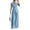 Light Blue, variant on Women's Casual Sleeveless Two Piece Set - Blazer Style Straight Leg Pants Outfit, Elegant Office Wear for Summer Daily,Black L