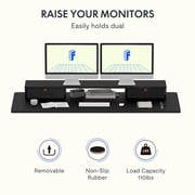 FlexiSpot 55x24 Electric Standing Desk with One-Piece Desktop, 2 Removable Drawers, Headphone Hook, 4 Height Memory Presets, 250lbs Capacity Ergonomic Sit Stand Desk with Monitor Stand