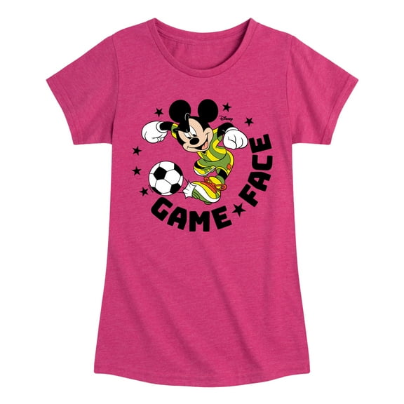 Disney - Game Face Soccer - Toddler & Youth Girls Short Sleeve Graphic T-Shirt