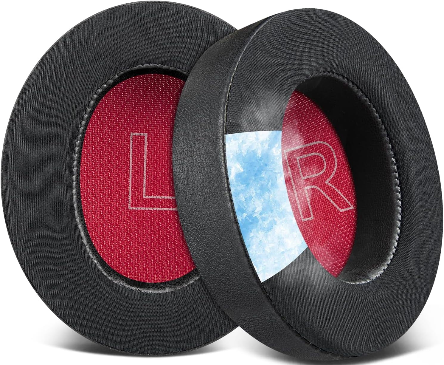 HRTGFD-Cooling Gel Earpads Replacement for Anker Soundcore Life Q10, Q10BT, Life 2 Neo (Not fit Life 2) Headphones, Ear Pads Cushions with Ice Silk Fabric, High-Density Noise Isolation Foam - Black