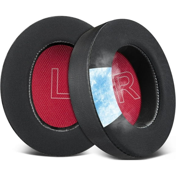 SOULWIT Cooling Gel Earpads Replacement for Anker Soundcore Life Q10, Q10BT, Life 2 Neo (Not fit Life 2) Headphones, Ear Pads Cushions with Ice Silk Fabric, High-Density Noise Isolation Foam - Black