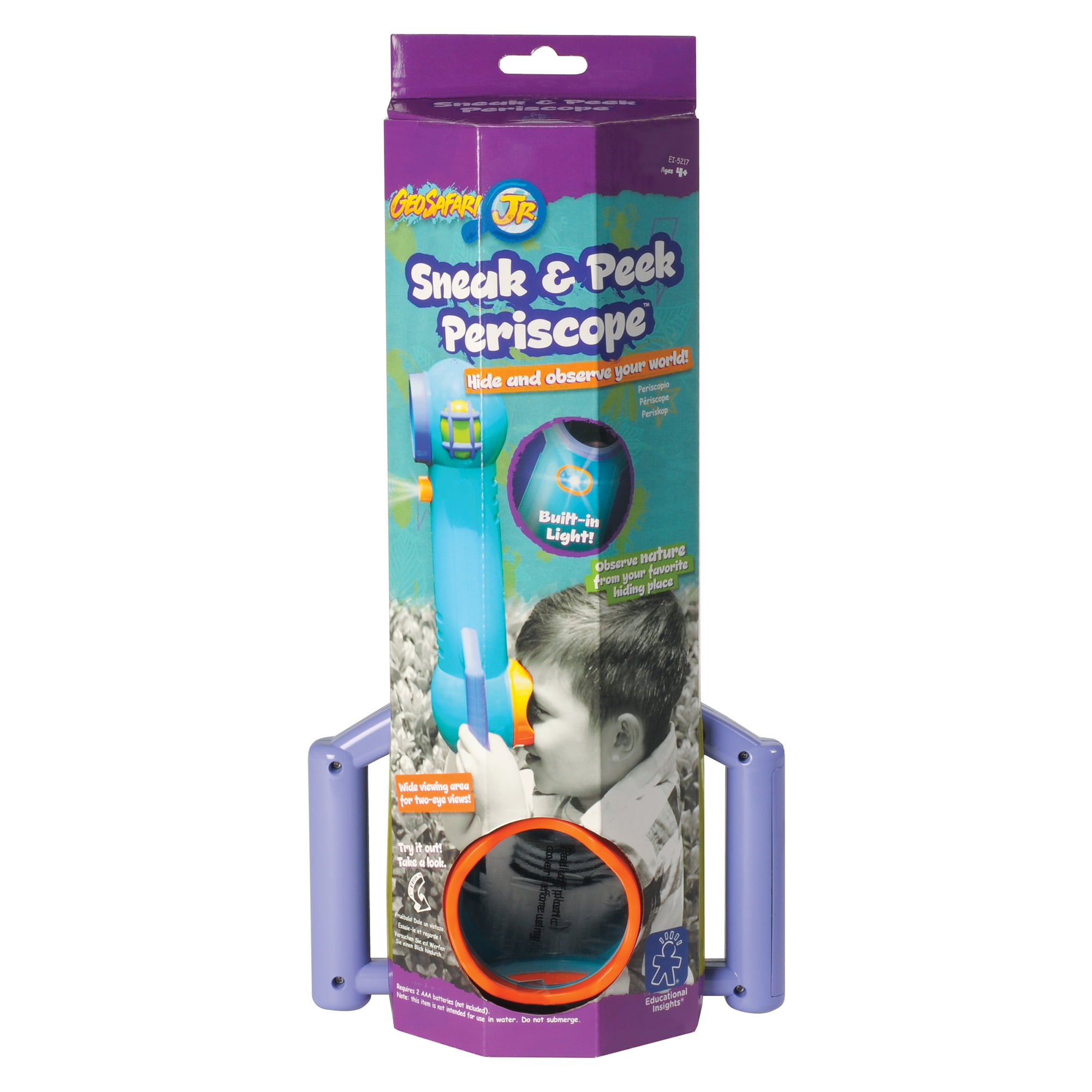 Educational Insights GeoSafari Jr. Sneak & Peek Periscope, Light up Toy Viewfinder, Wide Viewing, Children Ages 4 Years+