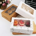 thumbnail image 5 of SPRING PARK 10Pcs Kraft Cupcake Boxes with Window, Kraft Standard Bakery Boxes with Window Food Grade Cake Container for Muffins Gift Treat Box Bulk, 5 of 7