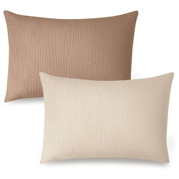 Toddler Pillowcase for 13 X 18 Pillow, 2 Pack Small Travel Pillow Cases Covers with Envelope Closure, Soft & Breathable Kids Pillowcase, Oatmeal & Light brown