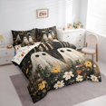 thumbnail image 2 of Homewish Kawaii Forest Ghost Twin Bedding for Teens, Autumn Daisy Wildflower Bedding Comforter Set, Halloween Reversible, 7pcs, 2 of 7