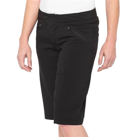 100% Ridecamp Womens Shorts (Medium, Black)