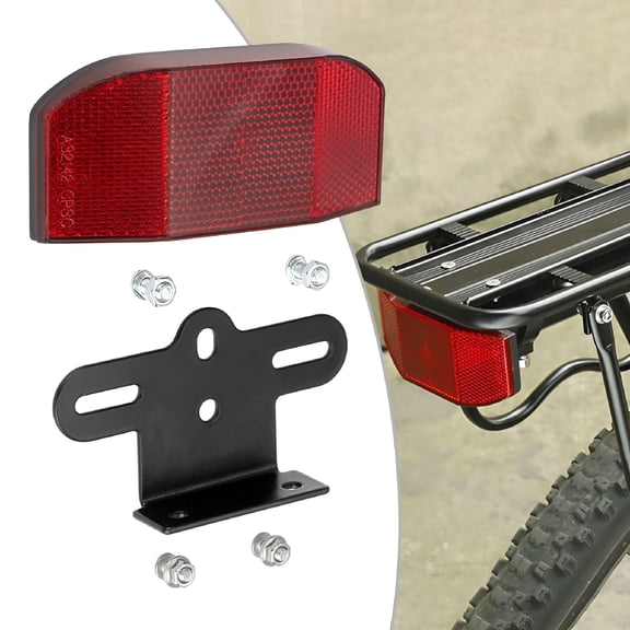GJX Bicycle Rear Rack Reflector with L-Bracket, Wide Honeycomb Tail Light Warning Film, High Visibility Cycling Safety Accessory for Night Riding and Commuting