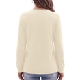 thumbnail image 5 of MOSHU Crewneck Sweatshirts for Women Decorative Buttons Long Sleeve Shirts Fashion Pullover Womens Sweatshirts Fall Tops, 5 of 11