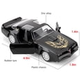 thumbnail image 5 of Play Vehicle Pontiac Firebird Trans Am Toy Car, Diecast 1:36 Scale Pull Back Model Car, Collectible Kids Toy for Aged 3 and up (Black), 5 of 7