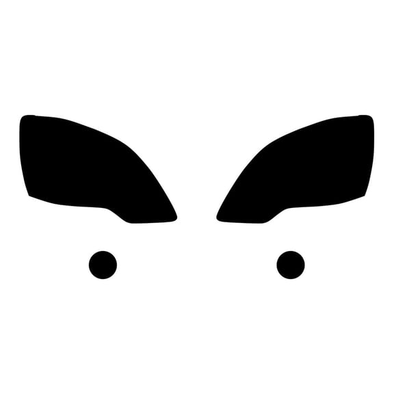 Rvinyl Headlight Tint Covers Compatible with GMC Acadia 2007-2012 - Blackout Smoke