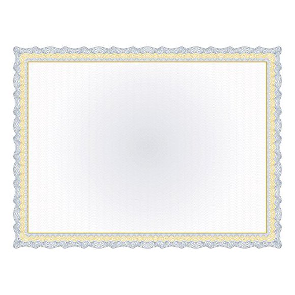 Great Papers! Twisty Graph Navy and Gold Foil Certificate, 8.5" x 11", 15 Count (2013295)