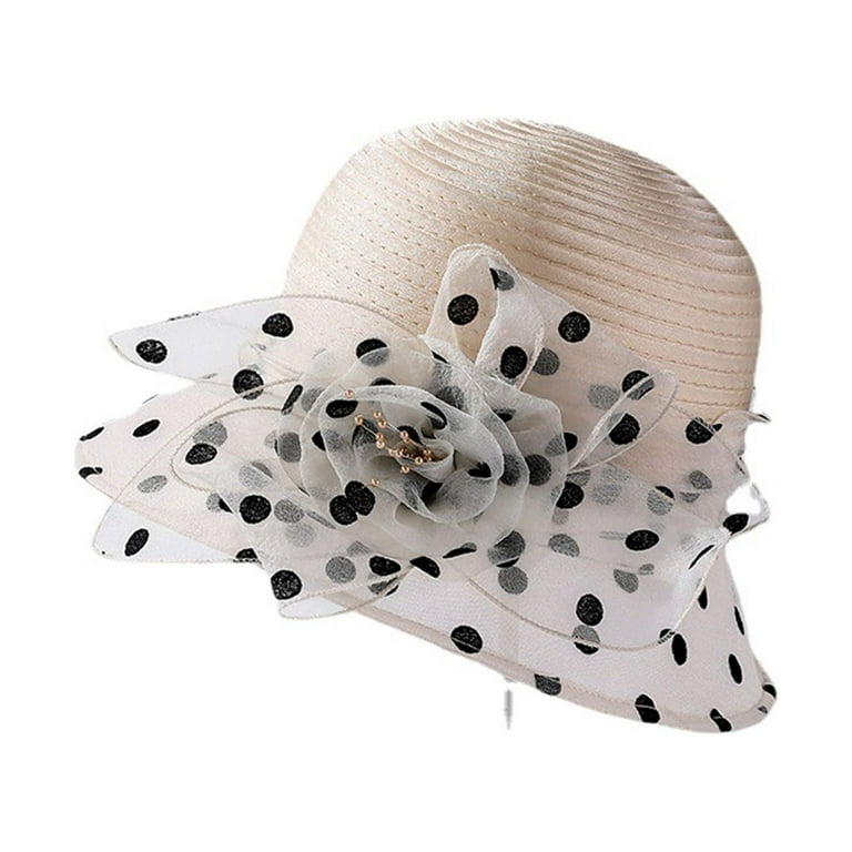 Ihph7 Beach Hats for Women Dress Hats for Women Fascinators Hats for Women Fancy Hats for Women Floppy Hat, Beige One Size