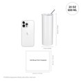 thumbnail image 2 of Vaso Tumbler PYD Life de acero inoxidable para sublimación de 20 oz, paquete de 24, 2 of 6