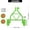 Green, variant on Wheel Labor-Saving Auxiliary Wheel Of Lithium-Ion Mower Adjustable Support Wheels Set For Cordless Grass Trimmer