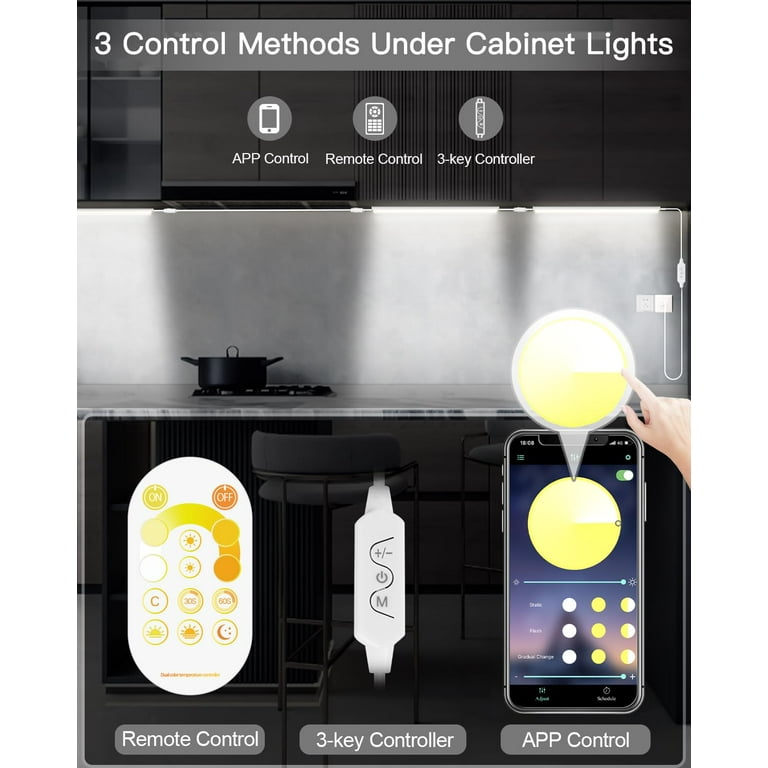 OGEDNAC 12-Inch Under Cabinet LED Lights, 3-Pack photo 6