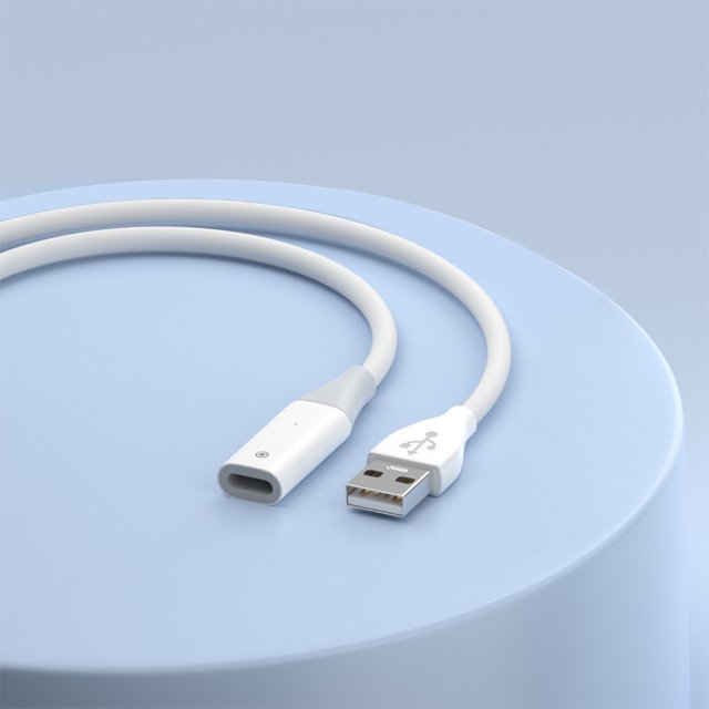 Cable Del Cargador De La Aguja Cable de carga USB A/Tipo-C Cable USB para Apple Pencil Generation 1 (USB A 1M)