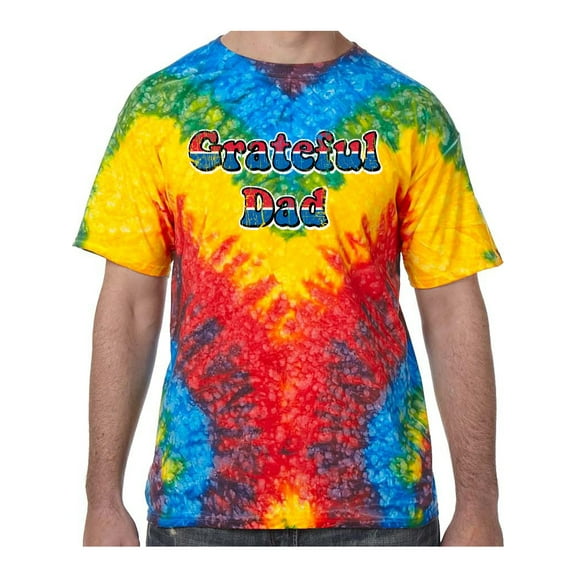Grateful Dad Tie Dye Tee Shirt - Woodstock, Medium Kids (10-12)