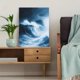 thumbnail image 5 of Qisvanset 12x16 Inch Stormy Wave Ocean Canvas Wall Art, Dramatic Seascape Coastal Living Bedroom Decor, 5 of 8